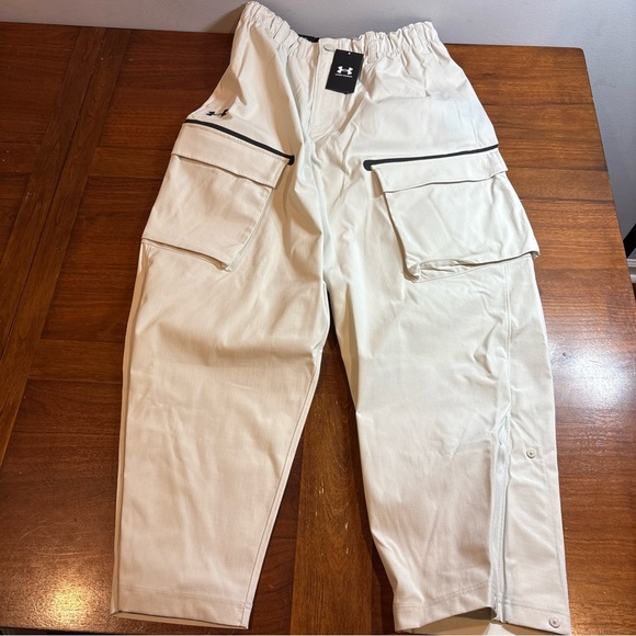 Under Armour UA Unstoppable Utility Cargo Pants Off-White 1388827Mens Sz Med